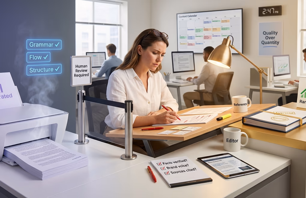 ai-content-best AI content best practices, human review, quality control