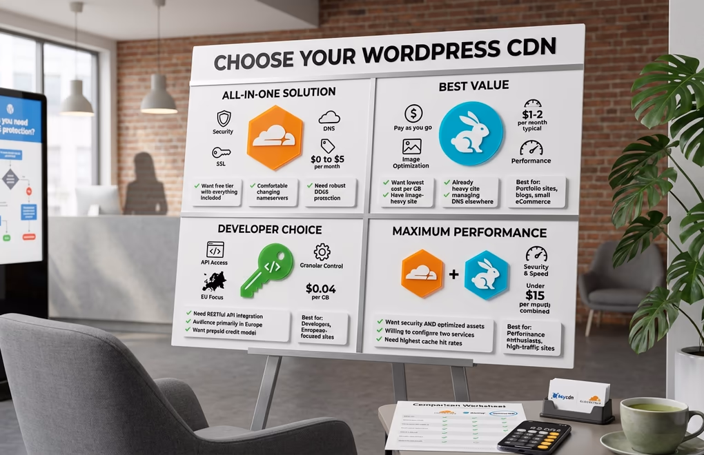 WordPress CDN Setup Guide: Cloudflare vs BunnyCDN vs KeyCDN (2026 Comparison) 7 CDN comparison, WordPress choice, best CDN