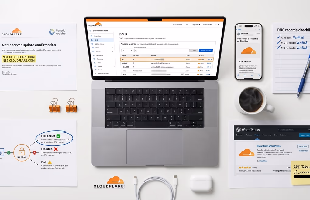 WordPress CDN Setup Guide: Cloudflare vs BunnyCDN vs KeyCDN (2026 Comparison) 2 Cloudflare setup, DNS configuration, WordPress CDN