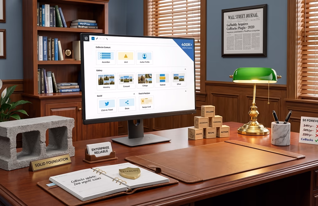 CoBlocks, GoDaddy, free WordPress blocks