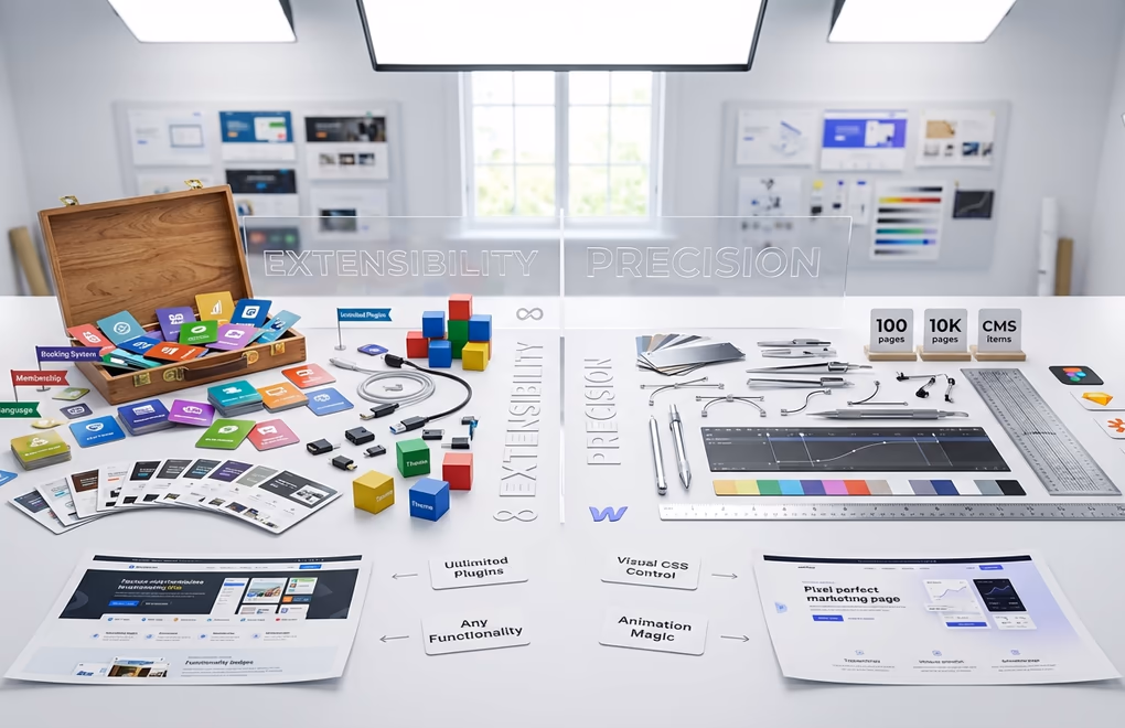 WordPress vs Webflow in 2026: The Complete Platform Comparison Guide 3 design control, customization options, flexibility comparison