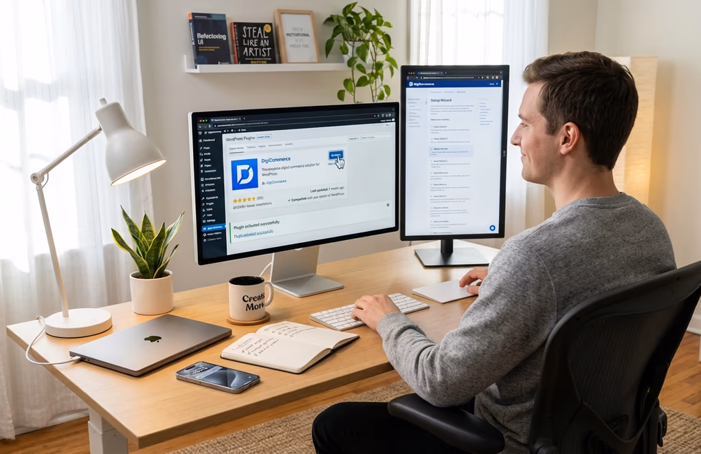 DigiCommerce setup, WordPress plugin