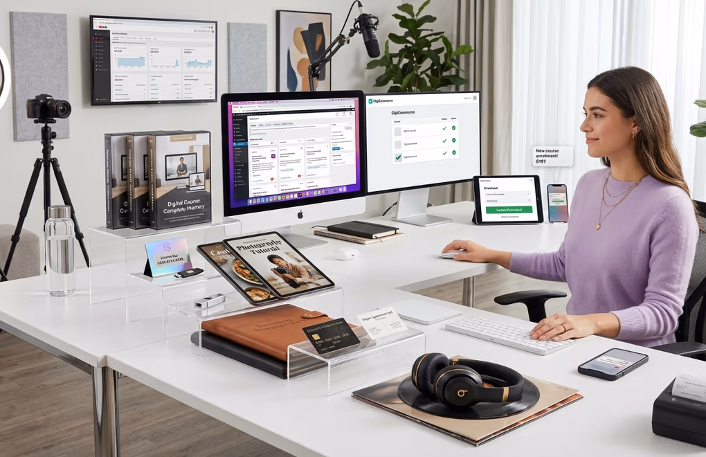 digital products, courses, services