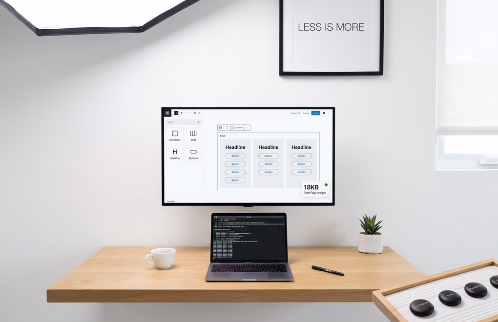 GenerateBlocks, minimalist blocks, performance