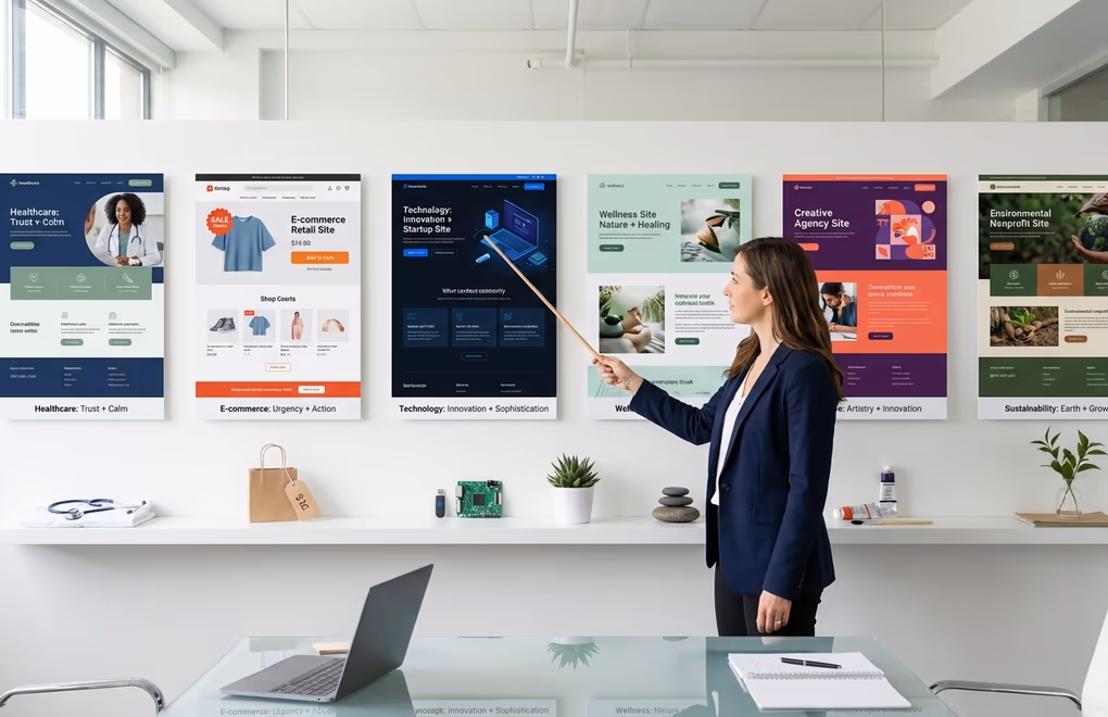 industry color palettes, sector-specific design, brand positioning