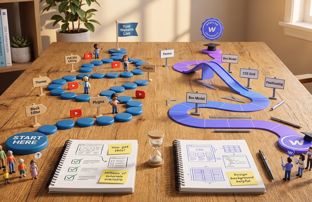 WordPress vs Webflow in 2026: The Complete Platform Comparison Guide 2 learning curve, beginner friendly, usability comparison