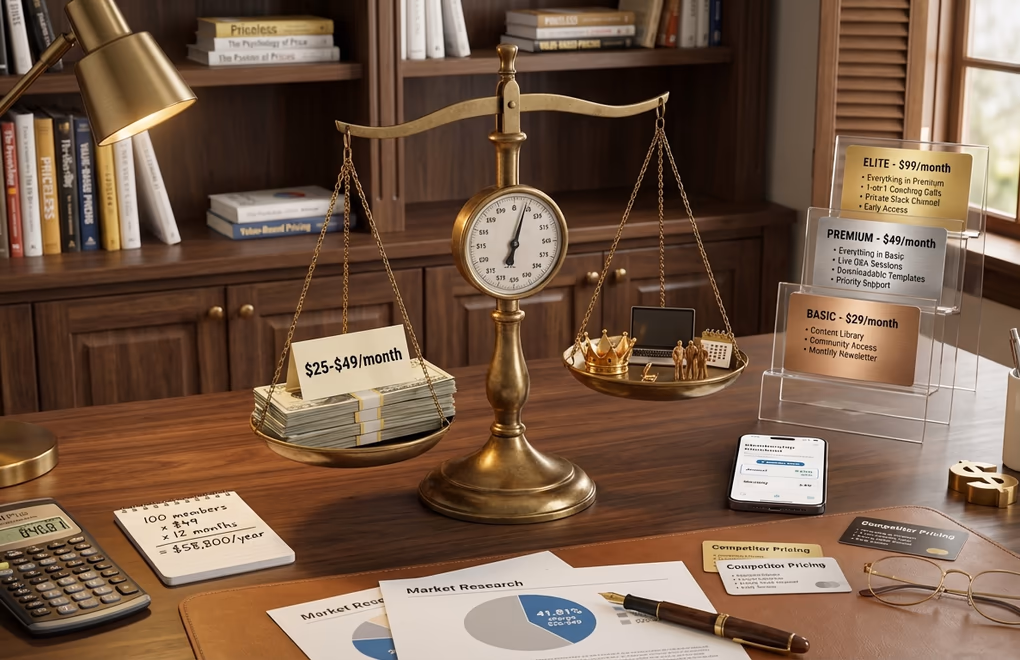 Pricing strategy for WordPress membership site revenue