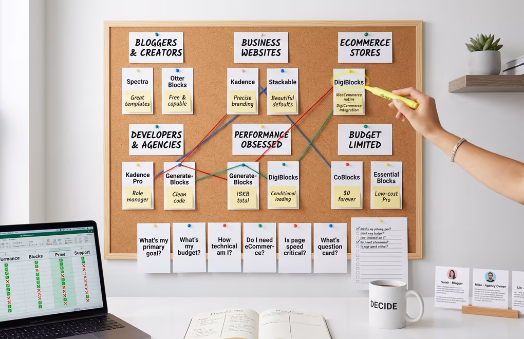 plugin selection, decision guide, WordPress comparison