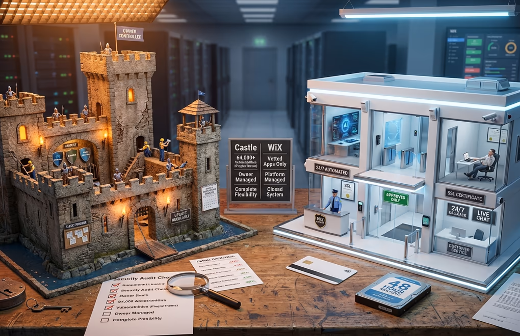 WordPress security, Wix support, website maintenance