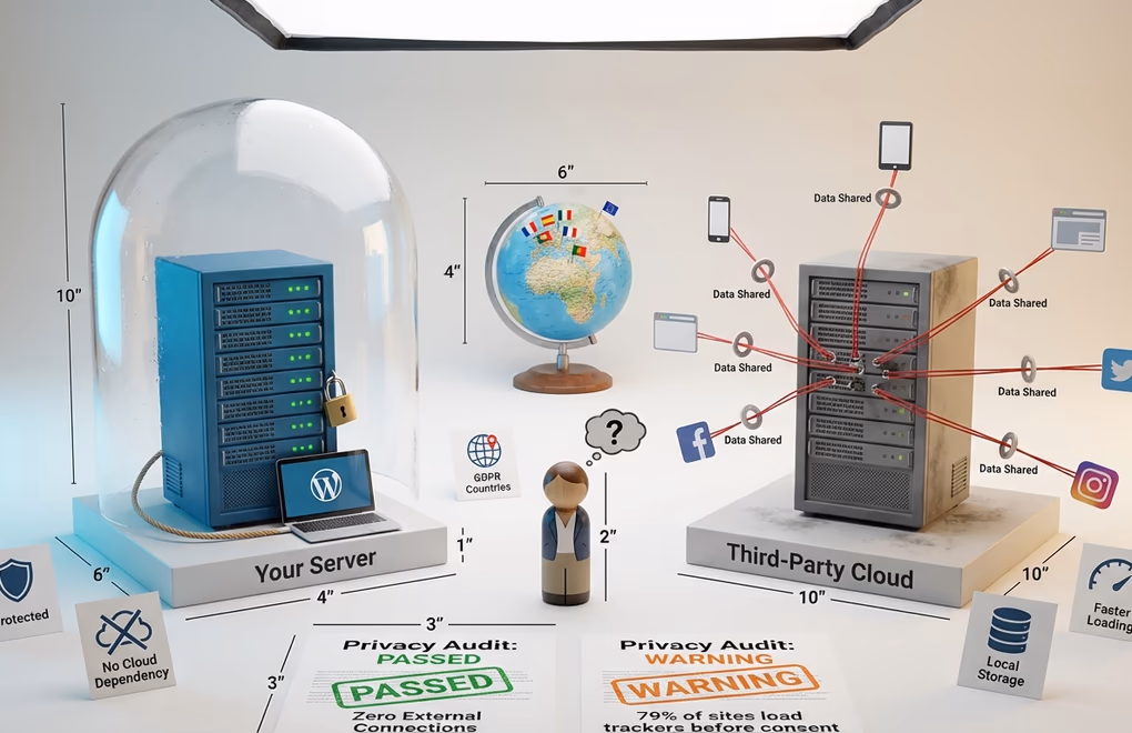 self-hosted privacy, data sovereignty, WordPress