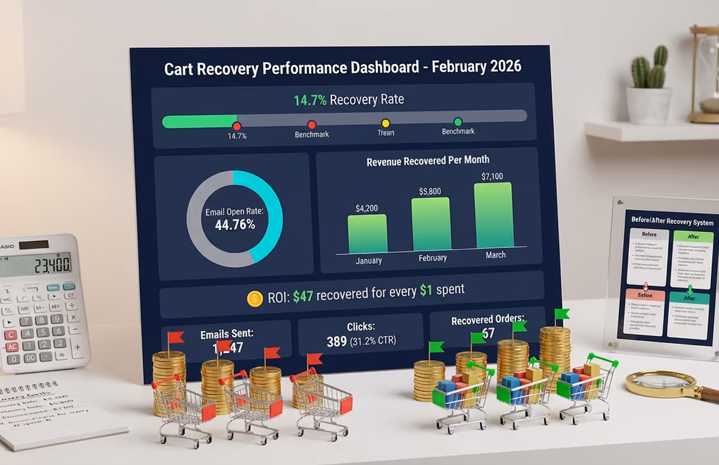 cart recovery metrics, ecommerce analytics