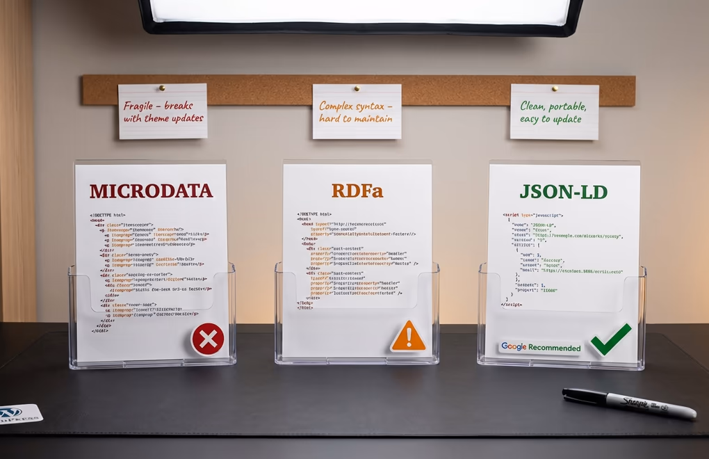 JSON-LD, Microdata, RDFa