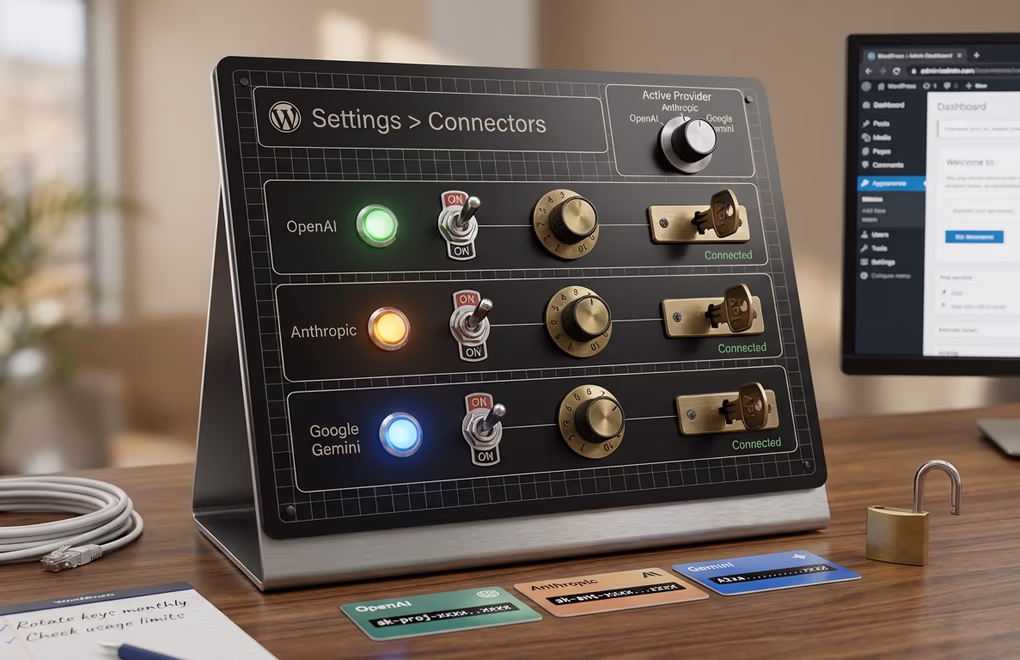Connectors UI, dashboard