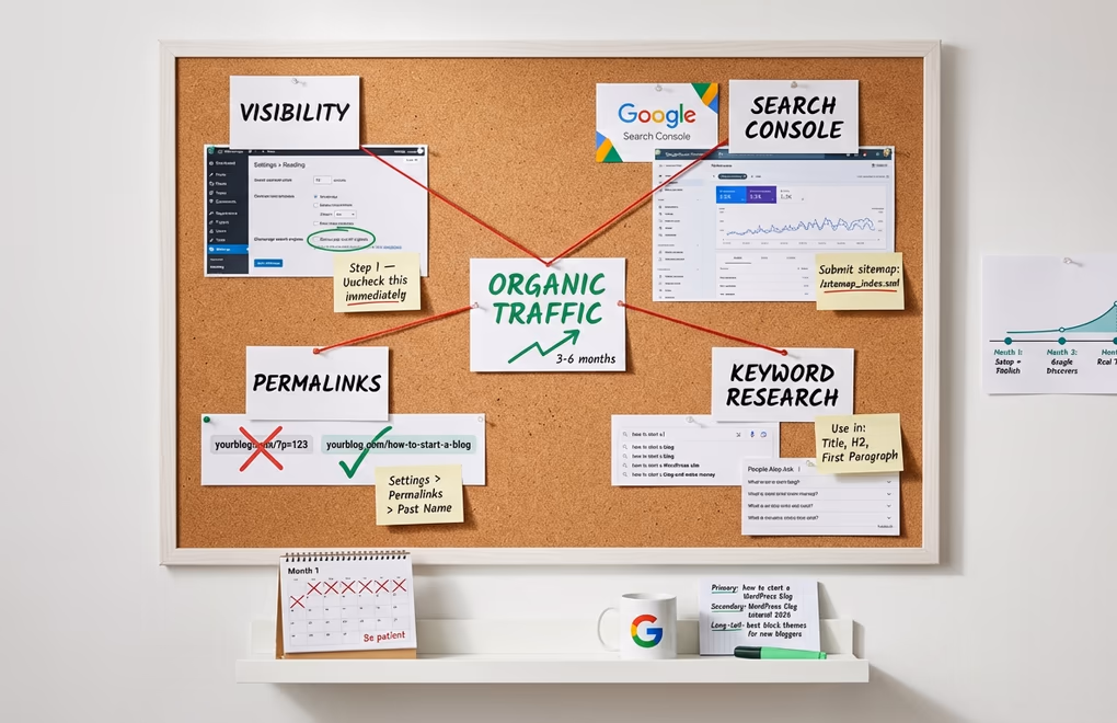 WordPress SEO, Google Search Console, keyword research