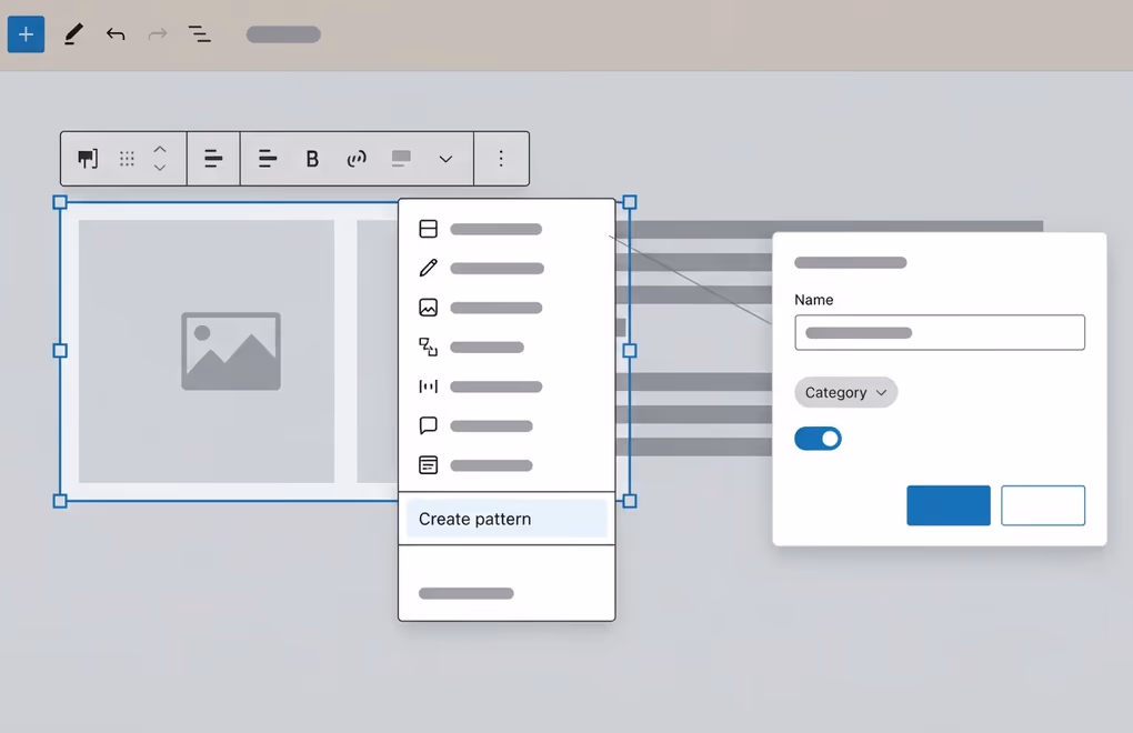 Creating a custom WordPress block pattern in the editor